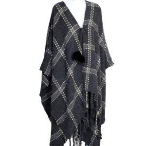 Marc New York Women's Cape Dark Gray w/stitch detail  Size (one size)(NWT)